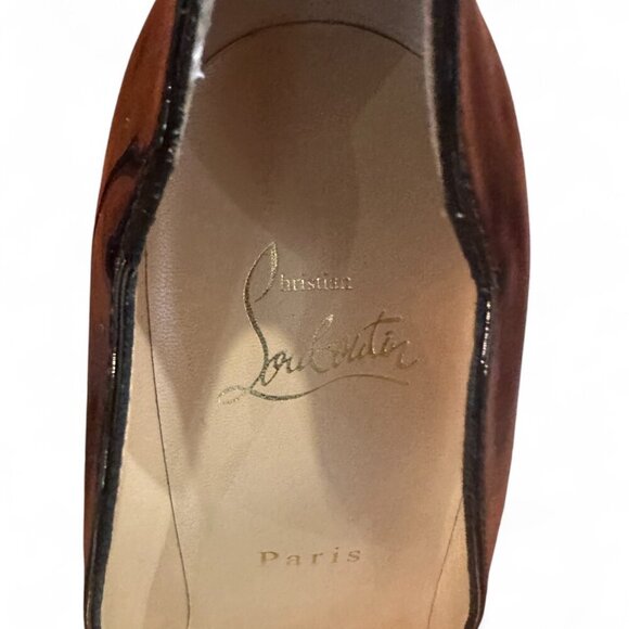 NEW Christian Louboutin Patent Black Side Cut Detail - Black - Picture 7 of 10